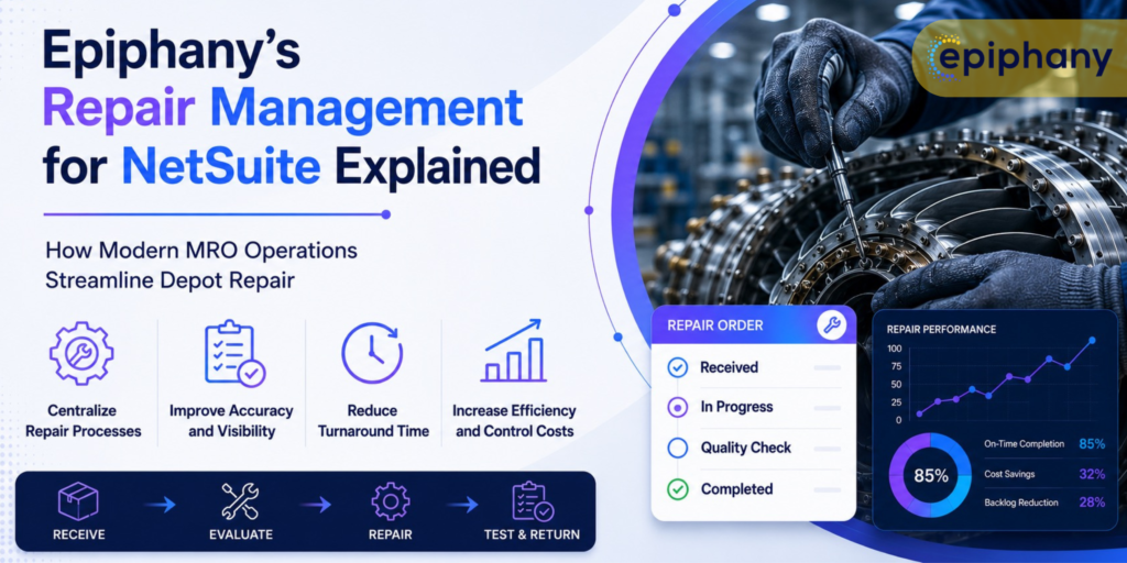 Epiphany’s Repair Management for NetSuite Explained – How Modern MRO Operations Streamline Depot Repair